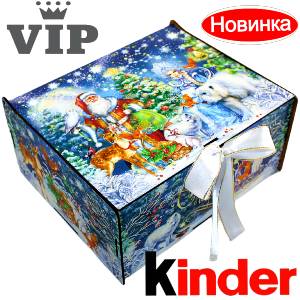 Сладкий подарок на Новый Год в картонной упаковке весом 1200 грамм по цене 2223 руб в Бодайбо