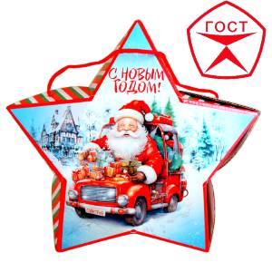 Детский подарок на Новый Год в жестяной упаковке весом 950 грамм по цене 1182 руб в Бодайбо